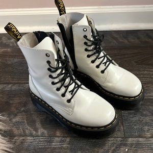 White Dr. Martens Jadon Boot Platform